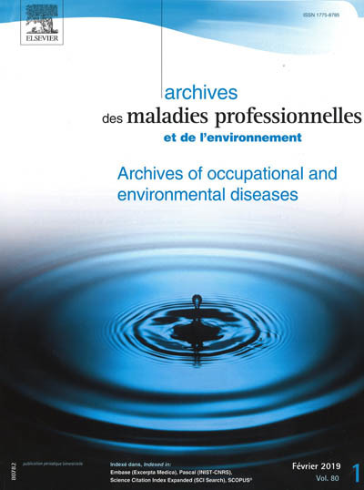 ARCHIVES DES MALADIES PROFESSIONNELLES ET DE L'ENVIRONNEMENT