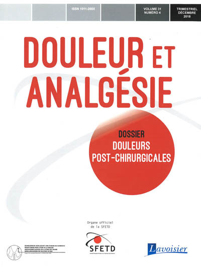 DOULEUR ET ANALGESIE