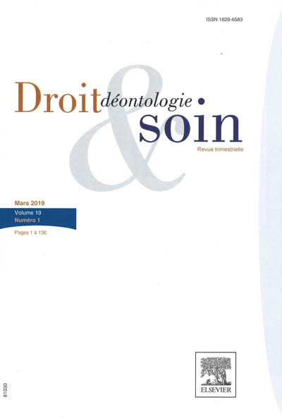 DROIT DEONTOLOGIE & SOIN