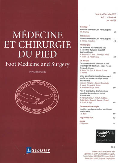 MEDECINE ET CHIRURGIE DU PIED