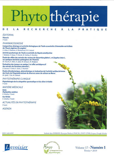 PHYTOTHERAPIE (de la recherche à la pratique)