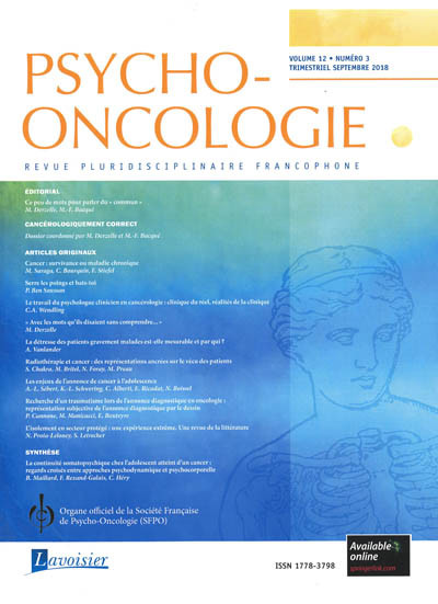 PSYCHO-ONCOLOGIE
