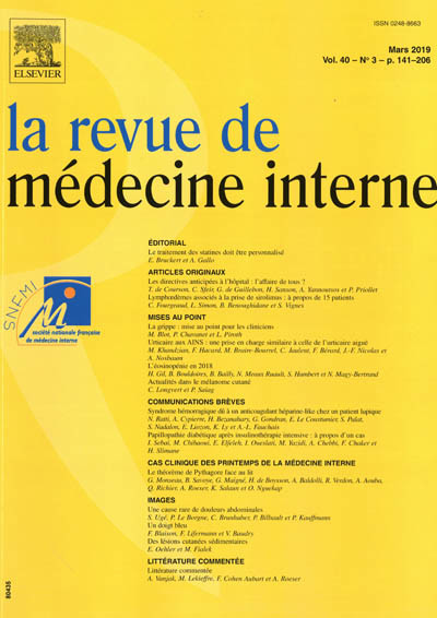 REVUE DE MEDECINE INTERNE (LA)
