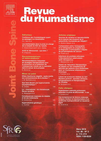 REVUE DU RHUMATISME