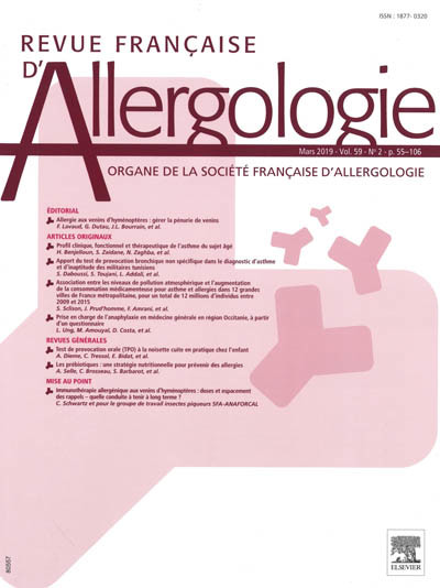 REVUE FRANCAISE D'ALLERGOLOGIE